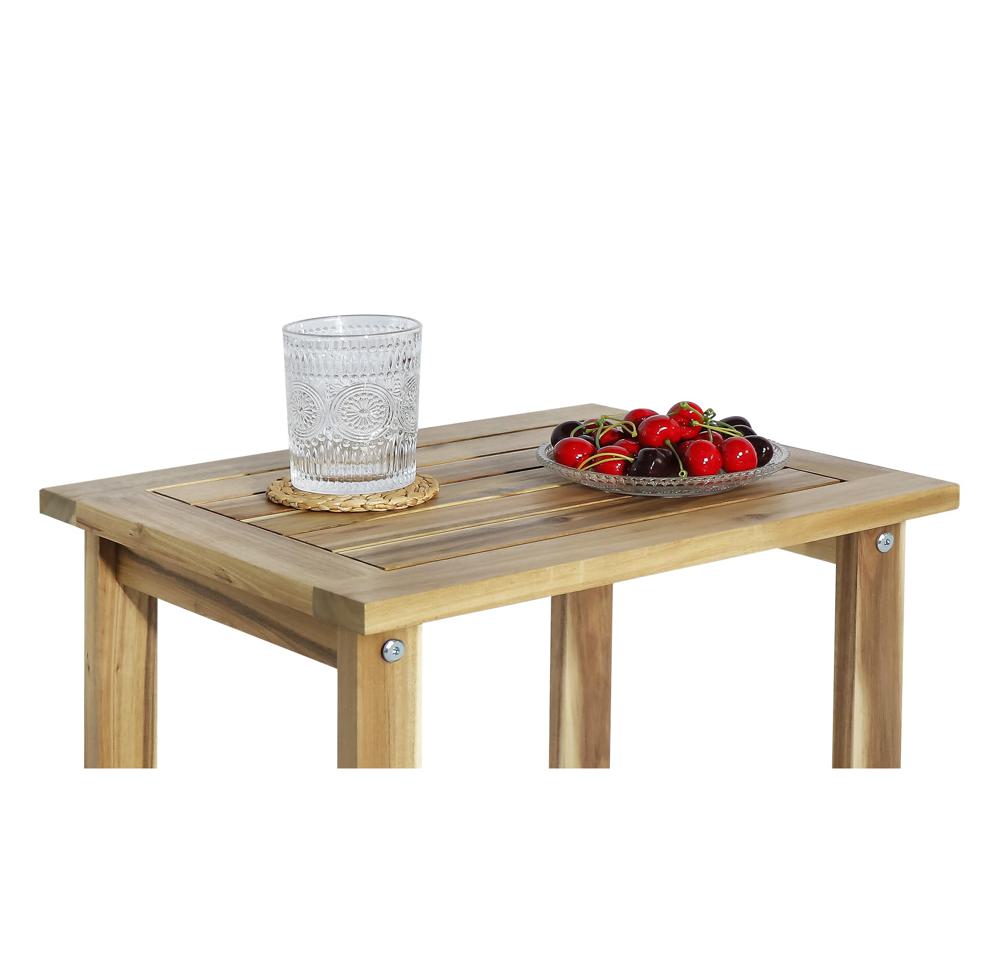 Amazon.com: VICTORY RELAX Solid Acacia Wood Side Table with 2-Tier